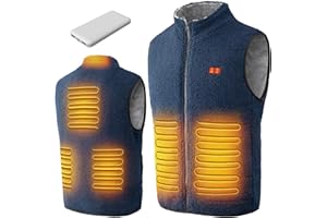 LABEWVI Heated Vest, Gilet for Men Women with Power Pack Included, 7.4V/5V Electric Body Warmer, Jacket Washable, 3 Heating Level|6 Heat Up Zone, Self Warm Waistcoat, Lightweight Winter Outdoor Clothing