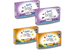 Great British Home Tumble Dryer Sheets Set of 4 - 2x Lavender and 2x Tropical Tumble Dryer Sheets Scented | 35 sheets each | 140 Total | Dryer Sheets for Laundry Scented