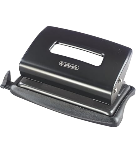 OFFICER PRODUCTS 18052211-05 perforator/tot 25 vellen/mechanisme en behuizing van metaal/kunststofarm (ABS)/kleur: zwart/antislip kunststof dop voor de vloer
