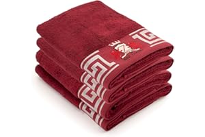 B&Z Luxury Set di 4 Asciugamani da bagno 50x100 cm in Bamboo 500gr | Super Morbidi Assorbenti Resistenti | Asciugamano Spugna Viso Mani Capelli | Ospiti Spa Palestra (Bordeaux, 4 Viso)