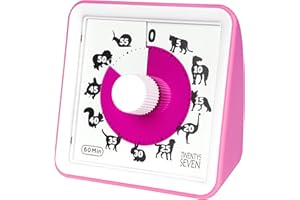 TWENTY5 SEVEN Wizualny Timer 60 Minut, 7,6 cm, Różowy (Baby Pink) - Narzędzie do Edukacji Czasu dla Dzieci, Cichy Ruch, Głośny Alarm - do Klasy, Nauczania, Gier Domowych, Egzaminów
