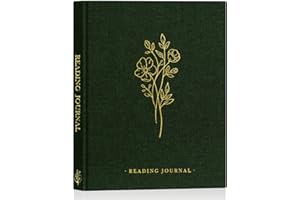 Lanpn Reading Book Journal for Book Lovers Readers, 9.3" x 7.7", 158 Pages Linen Hardcover Books Tracker Journal with 52 Reviews, Read Log Notebook Bookish Gifts (Green)