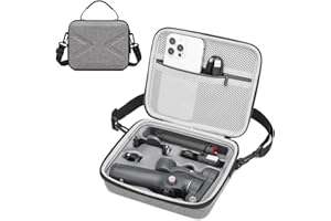 FRETHIND Osmo Mobile 7P Tasche Harte Case Tragetasche für DJI Osmo Mobile 7/7P Gimbal Stabilisator Vlog Combo Zubehör Reisetasche (Grau)