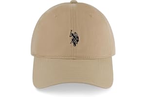 U.S.POLO ASSN. Us Polo Assn. Gorra de Béisbol de Algodón Ajustable con Estampado de Flequillo Pequeño Bordado (Pack de 6) para Hombre