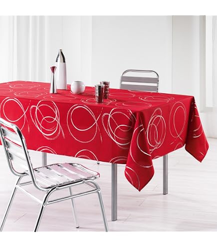 ABAKUHAUS Azteco Tovaglia, Messicano inspira alla Linee Art, Rettangolare per Sala da Pranzo e Cucina, 140 cm x 240 cm, Multicolore