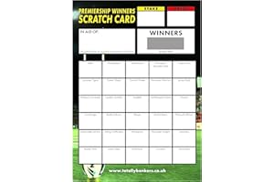 Totally Bonkers - Rugby Union Fundraising Scratch Cards - 30 SQUARE - A6 (148x105mm) -10 Pack - TB0011 - Blind Card