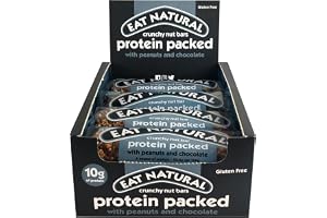 Eat Natural Proteinförpackad knaprig nötstång med jordnötter och choklad, 12 x 45 g