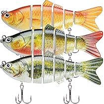 Esca Da Pesca Luccio 10cm - Swimbait Snodato Realistico, 15.5g, Per Acque Dolci - Foto 7