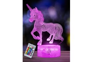 Nice Dream Night Light for Kids, 3D Night Lamp, 16 Colors Changing with Remote Control, Room Decor, Gifts for Children Girls Boys