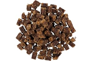 AVANZONA Friandises pour Chiens, Snacks Viande Séchée Naturelle, Cubes de Boeuf. 80g.