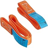 Braun 750-2-FORK Motorrad Bike-Lashing Zurrschlaufen, Endlosschlingen 0.80 m, Umfang. Bandbreite 25 cm, Set 2-teilig, orange