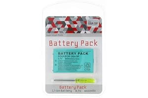 SUPER SMASH MEDIA SuperSmashMedia® - 850mAh Replacement Battery Pack Kit for Gameboy Advance SP Screwdriver Included (Nintendo Game Boy Advance GBA SP)