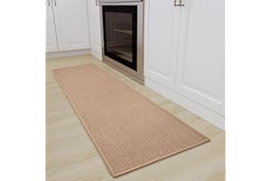 SIXHOME Juego de Alfombras de Cocina Antideslizantes Alfombras de Cocina Tapetes y Tapetes Modernos Lavables para Pasillo Comedor(Beige,50 * 180cm)