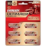 Eveready Ultima Pro Alkaline AAA Battery| Pack of 6 | 1.5 Volt | 800% Long Lasting |Highly Durable & Leak Proof | Alkaline AA