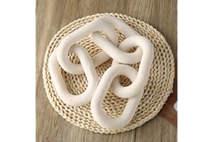 Elifel Holzkettenglied-Dekoration für Zuhause dekorativ modernes Bauernhaus ästhetisch rustikal rustikal aus Holz 5 Ketten für Zuhause Regal Couchtisch Zimmer, abgestuftes Tablett, Wanddekoration