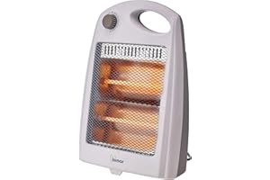 Bimar Chauffage à Quartz Infrarouge HR304, Chauffage Electrique Faible Consommation pour Petites Environnements de l'Extérieur/de l'Intérieur, 2 Résistances à Quartz et 2 Puissances de Chauffage