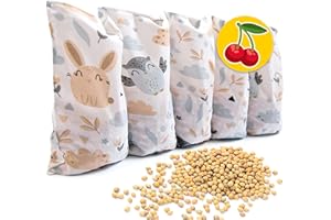Amilian, cuscino termico con noccioli di ciliegia, 55 x 20 cm, cuscino termico imbottito con noccioli di ciliegia, cuscino per bambini e adulti, ideale come cuscino da massaggio, radura