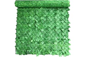 ANMINY Artificial Ivy Leaf Hedge Roll 0.5 * 1M,Decorative Privacy Fence Screening Green Wall Panels,Garden Balcony Landscaping Fence,UV Fade Protection Fake Grass,Outdoor Indoor Decoration
