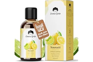 ‎EMMA GRÜN Emma Grün® Saunaaufguss Bio 100ml [MIT BIO ZITRUSÖLEN] - Sauna Aufgussmittel mit Orange, Zitrone & Limette - Saunaöl Bio Ätherische Öle Naturrein - Citrus Saunaduft Aufguss Fruchtig & Frisch