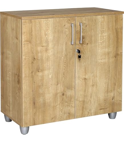 VCM Büroschrank Lona L mit Schiebetüren, BxHxL: 37 x 74 x 70 cm, Holzwerkstoff
