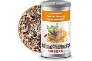 WIBERG pieprz do steków – gruba mieszanka przypraw z pieprzem, solą morską, wanilią i cukrem trzcinowym – idealna do steków i wegetariańskich, 650 g