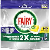Fairy Proffesional Hepsi Bir Arada Bulaşık Makinesi Deterjanı Limon Kokulu Kaps&uuml;l 140 Yıkama