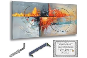 Monica Mirafiori I 100x50 cm I Tableau Peint à la Main I Modèles Tableau I Peintre Moderne I Tableaux Peintures I Toile sur Cadre en Bois