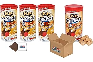 Kp Cheese Footballs Drum (4 X 142G) Light & Crispy Wafers with a Soft Cheesy Centre Boxed Treatz