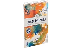 Clairefontaine Aquapad Spiralblock Aquarell A4+, 21x31,2cm, 300g, 25 Blatt