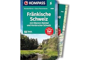 KOMPASS Wanderführer Fränkische Schweiz mit Oberem Maintal und Hersbrucker Schweiz, 55 Touren mit Extra-Tourenkarte: GPS-Daten zum Download