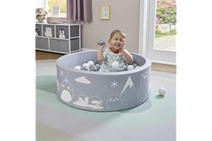 Liberty House Toys LHTARCPIT Soft Foam Ball Pit Arctic Pattern Complete with 200 Balls, Grey, H30 x W90 x D91