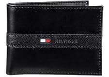 Tommy Hilfiger Mens Thin Sleek Casual Bifold Wallet with 6 Credit Card Pockets and Removable Id Window Wallet
