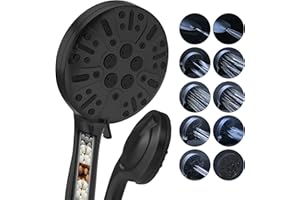 GH1200 10 Mode High-Pressure Shower Head. Quick Installation, Leak-Proof and Clog Resistant Powerful Universal Shower Head
