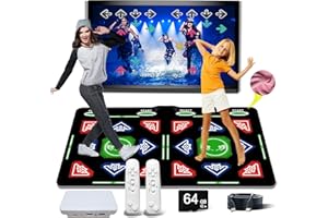 OZLET HDMI Dance Mat 64GB Storage, 1000 Games, 885 Songs,81 MTV Videos. Dance Mat Combines Dance, Yoga, Aerobics, Running, Sports, and Puzzle Games A Prestigious Gift for Boys & Girls. Flannel Material