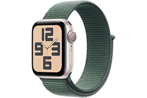 Apple Watch SE (2ª gen.) GPS + Cellular 40 mm Smartwatch con cassa in alluminio Galassia e cinturino Sport Loop Verde lago. Tracker per fitness e sonno, Rilevamento incidenti, Carbon Neutral