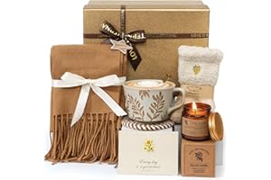 TinkerPlay Geschenke für Frauen Wellnessgeschenke Geburtstagsgeschenk Winter Geschenke Frauen mit Schal Socke Duftkerzen Grußkarten Weihnachten Geschenk für Mama Freundin Frau Schwester