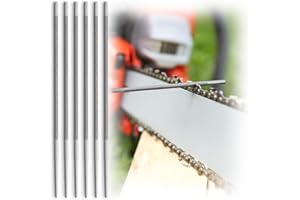 Set di lime per affilare motoseghe - 6 lime tonde compatibili con motoseghe con passo ⅜" (0,325) - Kit di strumenti efficiente per limare catene di seghe - di EffektWerk