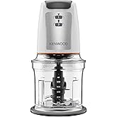 Kenwood Easy Chop Chopper, 0.5L Bowl, 2 Speeds, Quad Blade System, Anti-Slip Ring for Food Chopper Stability, 500W, CHP61.100