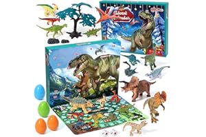 ONLYFUN Adventskalender 2023 Kinder - Adventskalender Kinder - Dinosaurier Spielzeugen - Weihnachtsgeschenke für Kinder - Ideales Jungen Spielzeug für Kinder von 3 4 5 6 7 Jahren