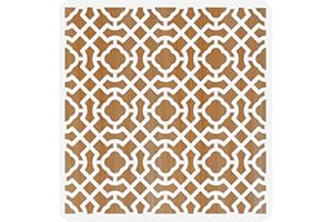 FINGERINSPIRE Plantilla piso 30x30cm, plantilla baldosas mandala, plantilla rejilla tradicional plástico, plantillas mandala reutilizables grandes para pintar en el suelo la pared, muebles tela