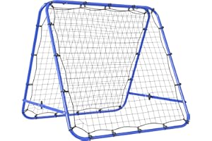 HOMCOM Double-Sided Football Rebounder Net, Football Rebound Net Target Goal with Five Adjustable Angles