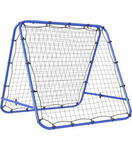 Sturdum Lacrosse Rebounder Pieghevole 1,2x2,7m, Rete Per Allenamento Con 4 Angoli Regolabili, Per Cortile - 5