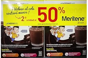 MERITENE JUNIOR CHOCOLATE 15 SOBRES 2ªUNIDAD 50% DUPLO. TOTAL 30 SOBRES