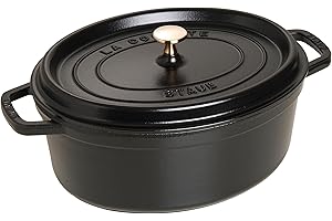 STAUB Gusseisen Bräter/ Cocotte, oval 33 cm, 6,7 L, schwarz