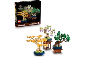 LEGO Botanicals Małe drzewka bonsai, kreatywny zestaw konstrukcyjny dla dorosłych, pomysł na prezent na parapetówkę lub urodziny dla kobiet, mężczyzn i miłośników sztucznych roślin ozdobnych 10373