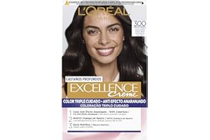 L'Oreal Paris Excellence Castaños Profundos Tinte Permanente, Tono 300 Castaño Oscuro Profundo, 1 Unidad (Paquete de 1)