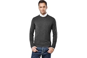 Vincenzo Boretti Maglione-Pullover Elegante da Uomo, Disegno Classico con Collo-a V, Manica-Lunga, Taglio Aderente/Slim-Fit, Caldo - Ideal per Inverno, Autunno, Mezza Stagione