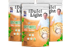 Dulcilight Erytritol Socker 3kg Erythritol Sötningsmedel Zero Kalorier Keto | Naturlig smak