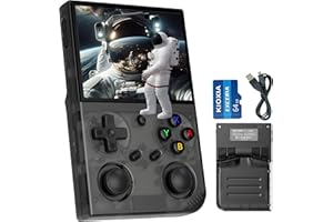 AIRUIDAS G350 Retro Game Console,Linux System RK3326 G350 Handheld Game Console Built-in 64G TF Card 4371 Games,3.5-inch IPS Screen, WiFi, Bluetooth 4.2, HDMI Output, 3200mAh Battery