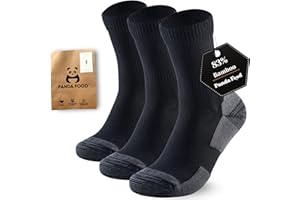 PANDA FOOD Premium Bamboo Outdoor Walking Socks | Anti-Blister Warm and Breathable Socks for Work or Hiking | Unisex Men and Women | 3 Pack UK